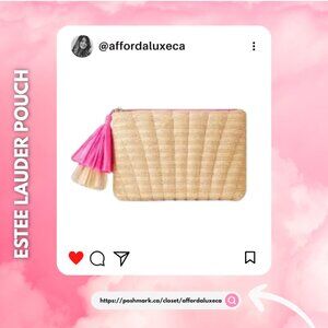 Estee Lauder Pink Rattan Pouch